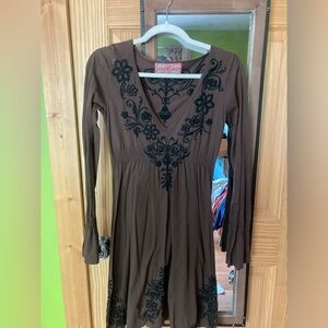 Johnny was xs embroidered dress